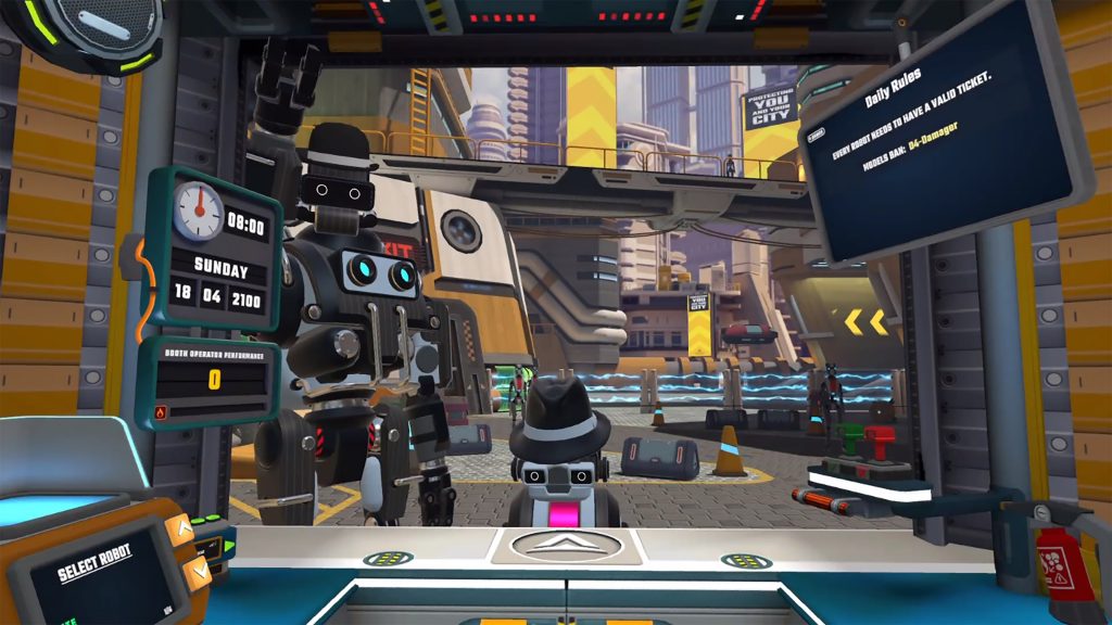 Border Bots VR booth gameplay